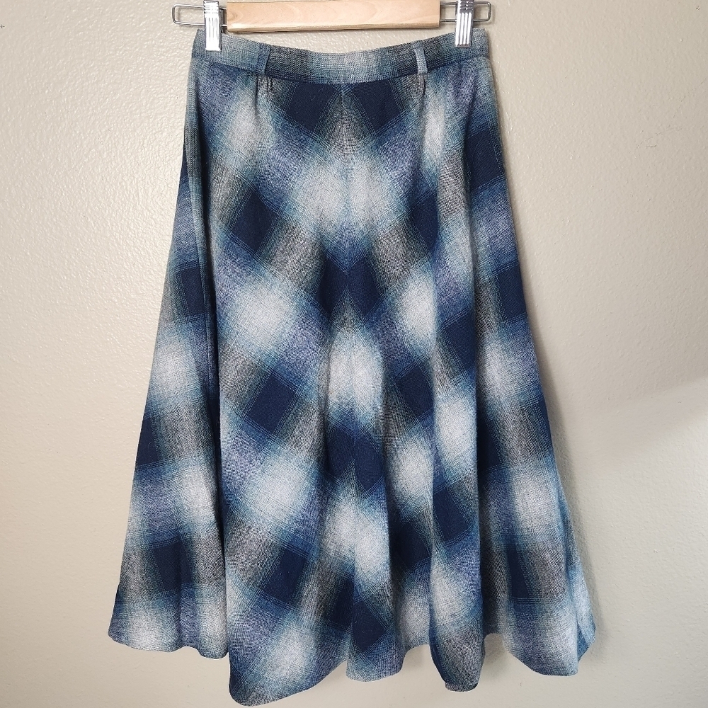 Panther VTG Womens |Modern 2-4| Wool/Trevira Polyester Blend Full Midi Skirt